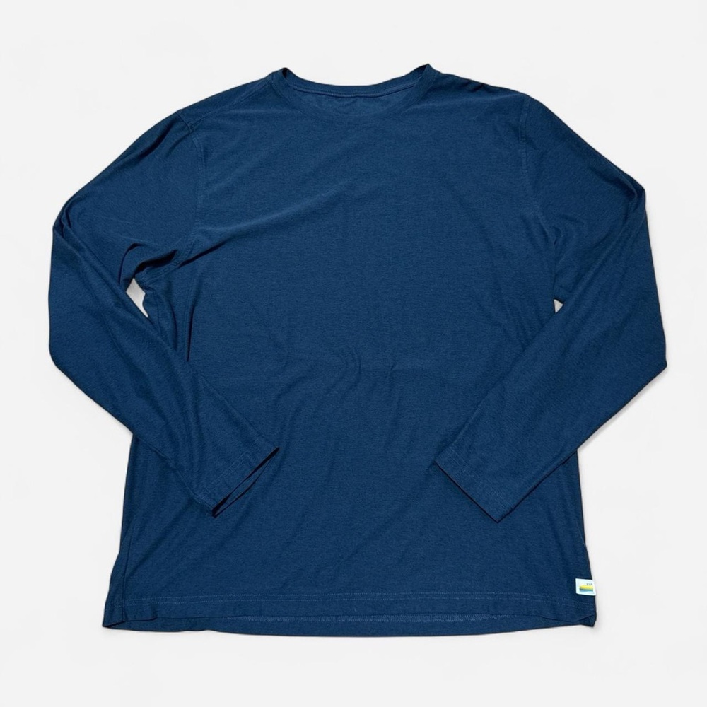 Vuori Mens Long Sleeve Strato Tech Tee Navy Heather Size XL Style V178